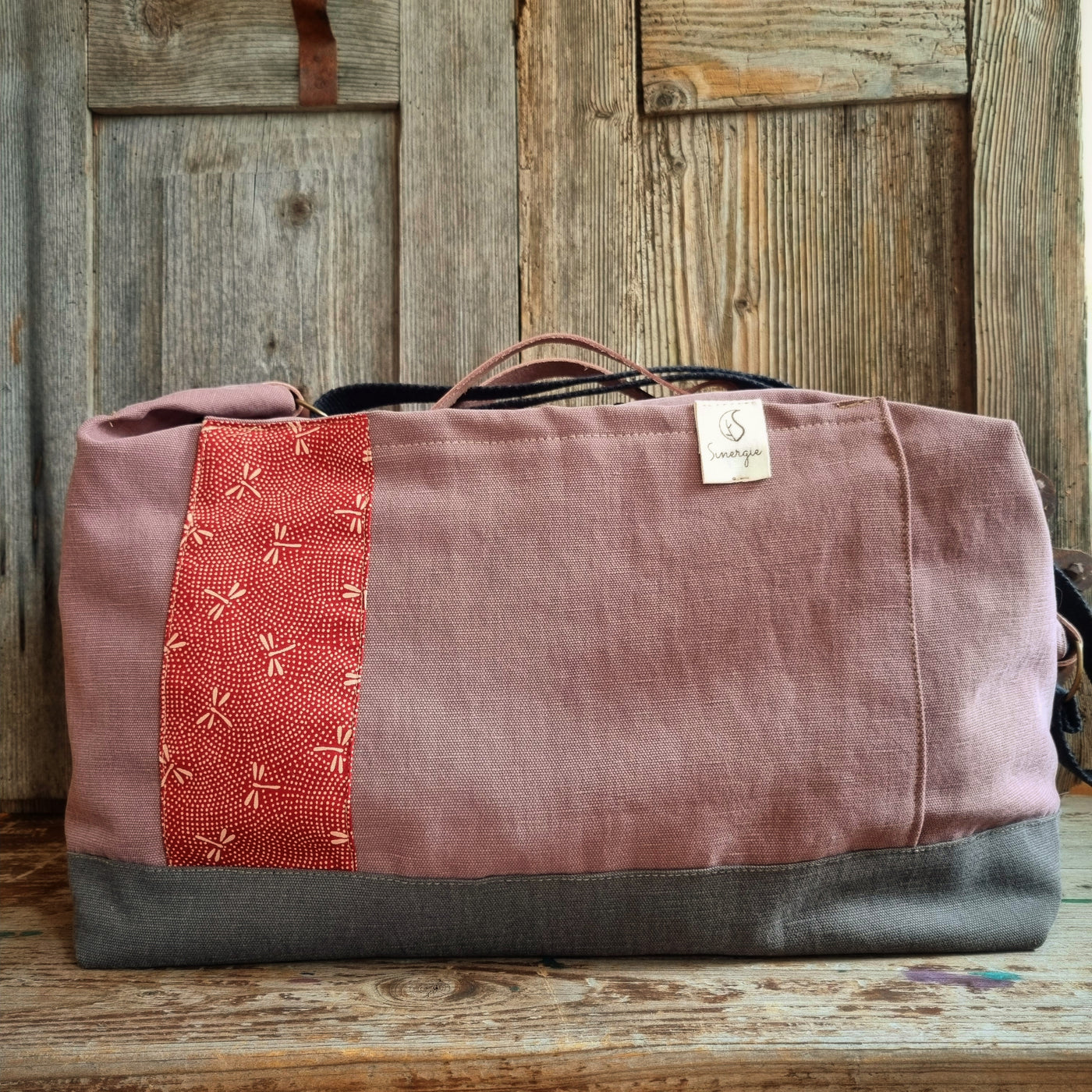 Larice borsa da viaggio viola bordeaux