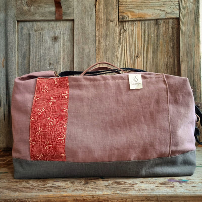 Larice borsa da viaggio viola bordeaux