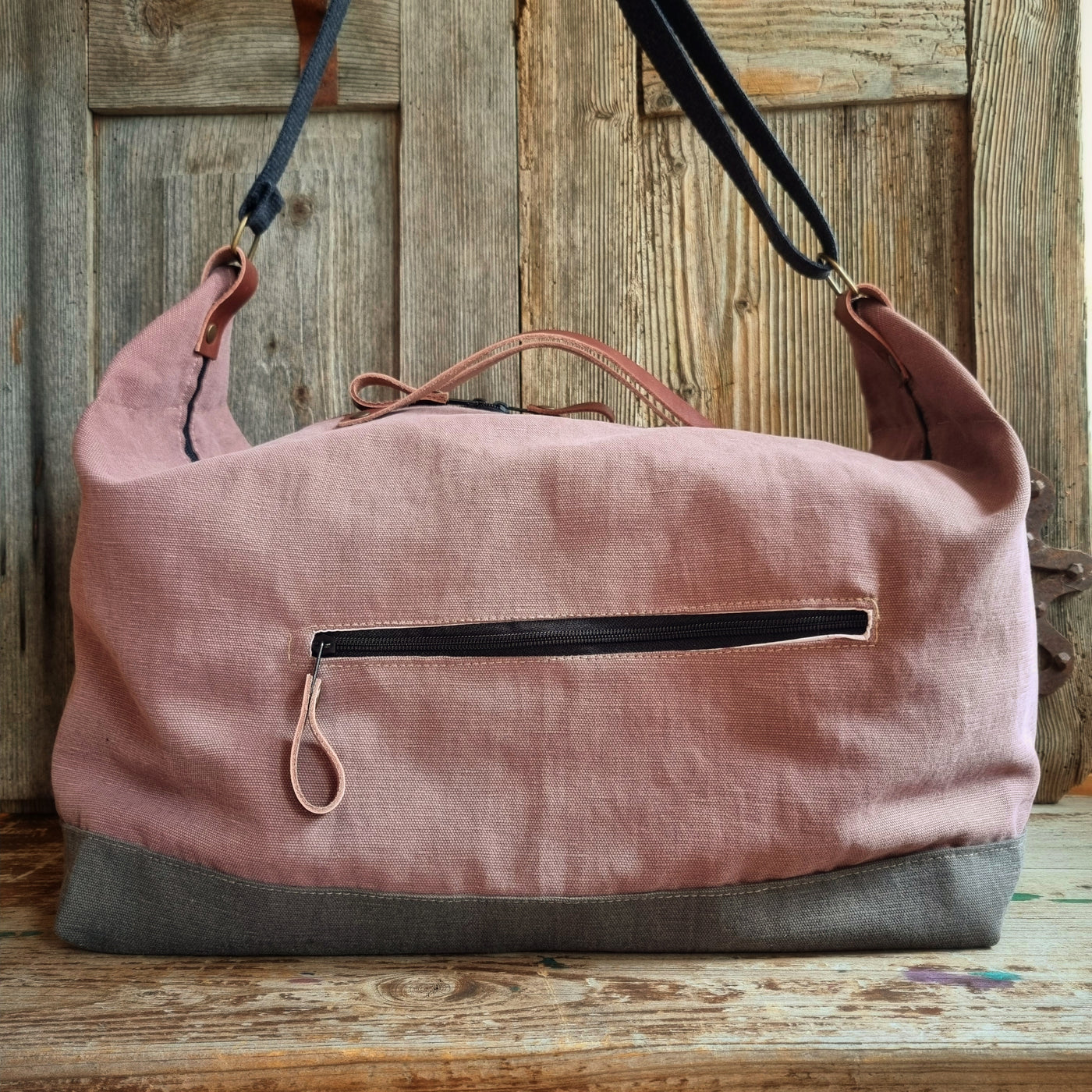 Larice borsa da viaggio viola bordeaux