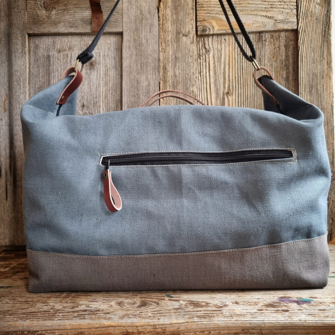 Larice borsa da viaggio ardesia ocra