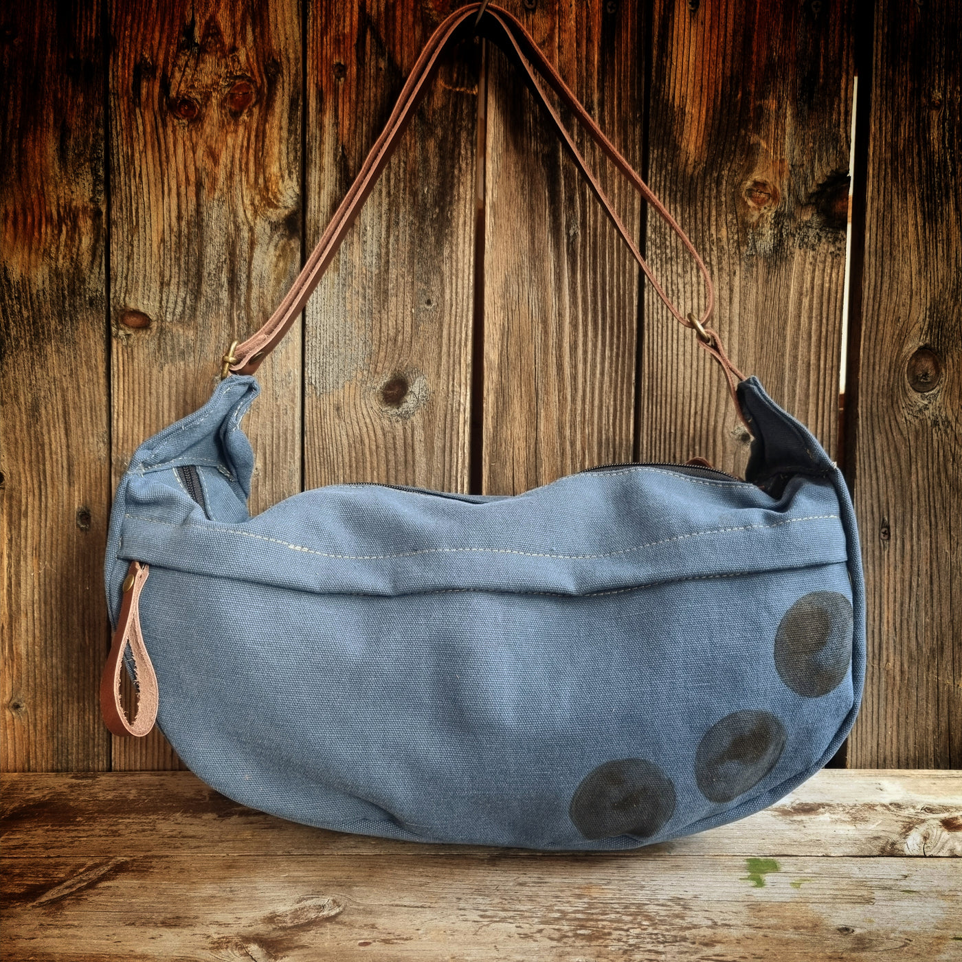 LUNA borsa a tracolla morbida blu