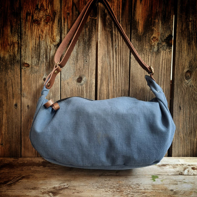 LUNA borsa a tracolla morbida blu