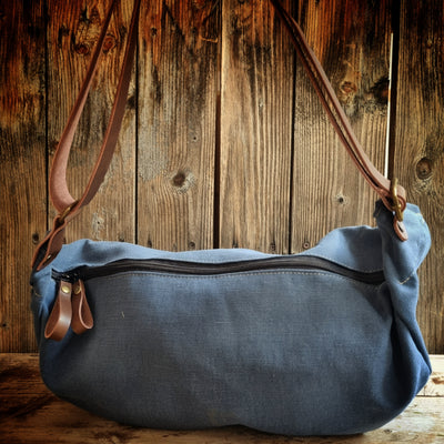 LUNA borsa a tracolla morbida blu
