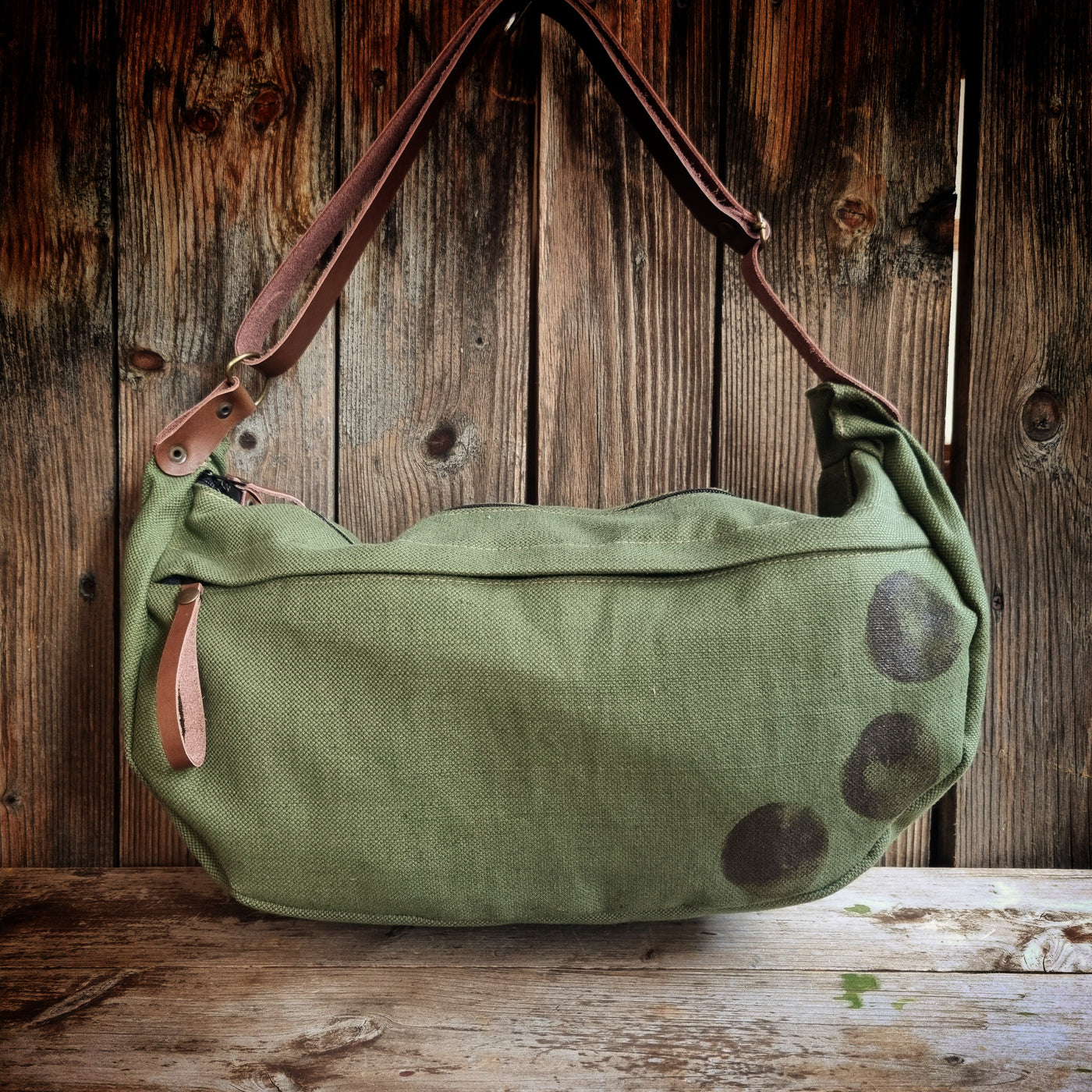LUNA borsa a tracolla morbida verde