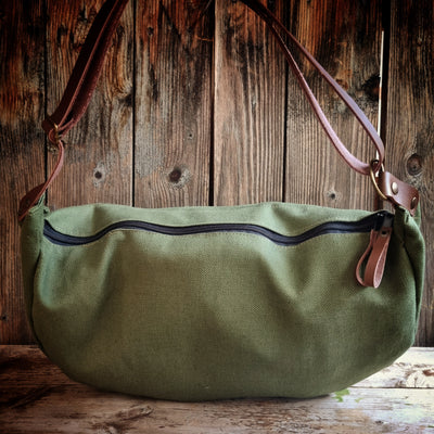 LUNA borsa a tracolla morbida verde
