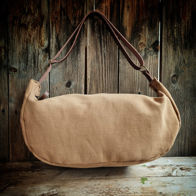 LUNA borsa a tracolla morbida tabacco