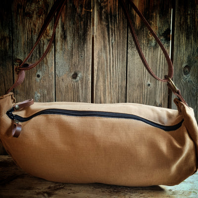 LUNA borsa a tracolla morbida tabacco