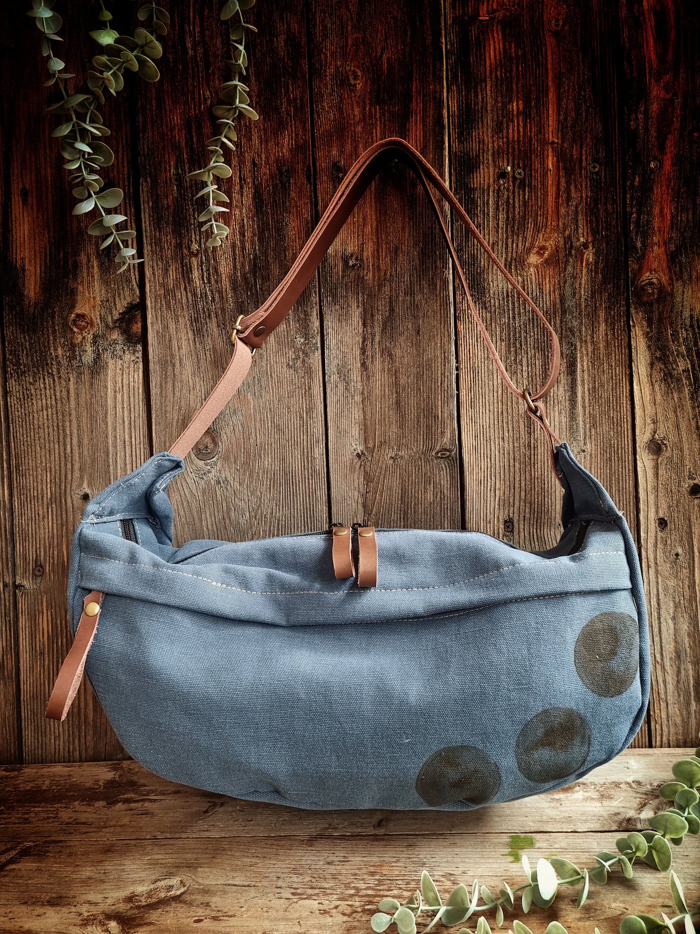 LUNA borsa a tracolla morbida blu