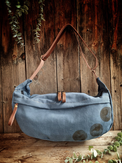 LUNA borsa a tracolla morbida blu