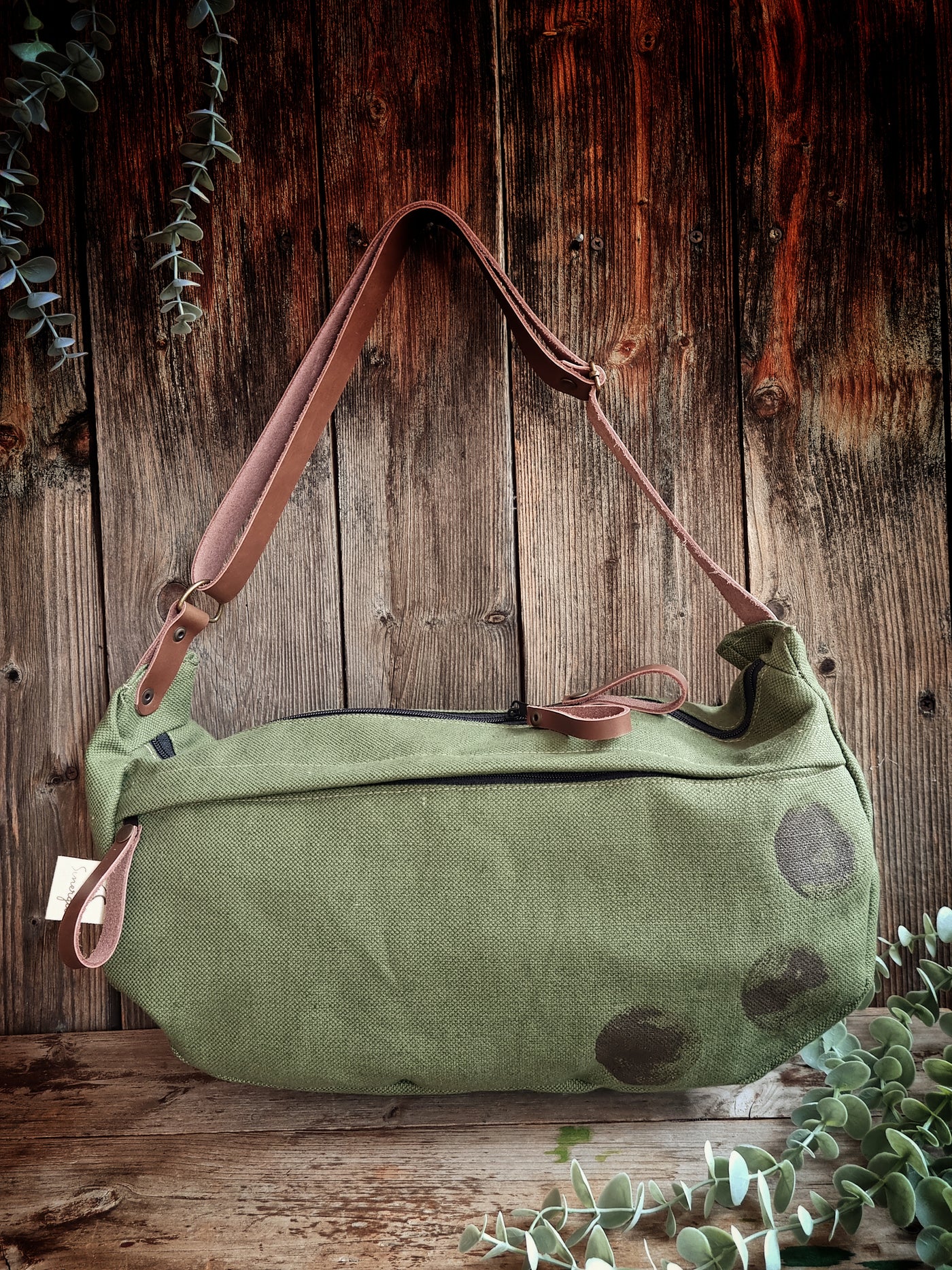 LUNA borsa a tracolla morbida verde