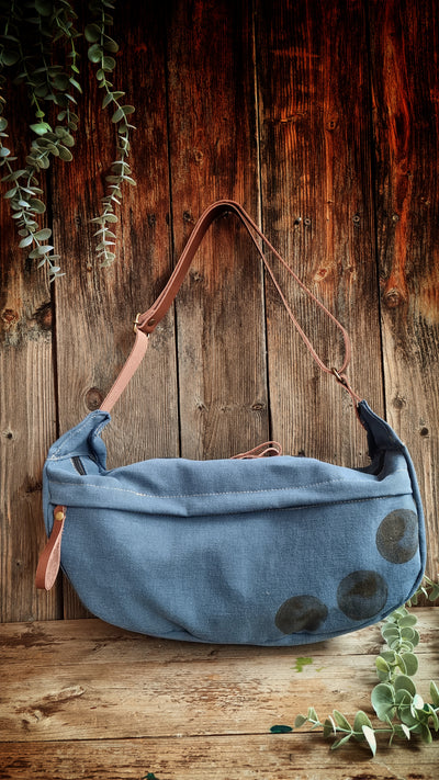 LUNA borsa a tracolla morbida blu
