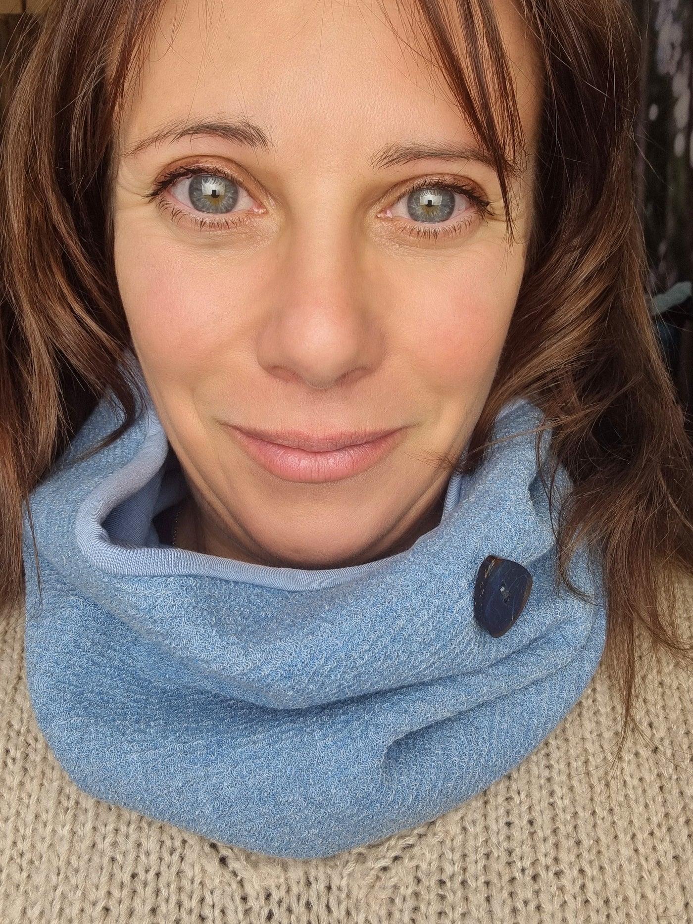 Nido scaldacollo azzurro