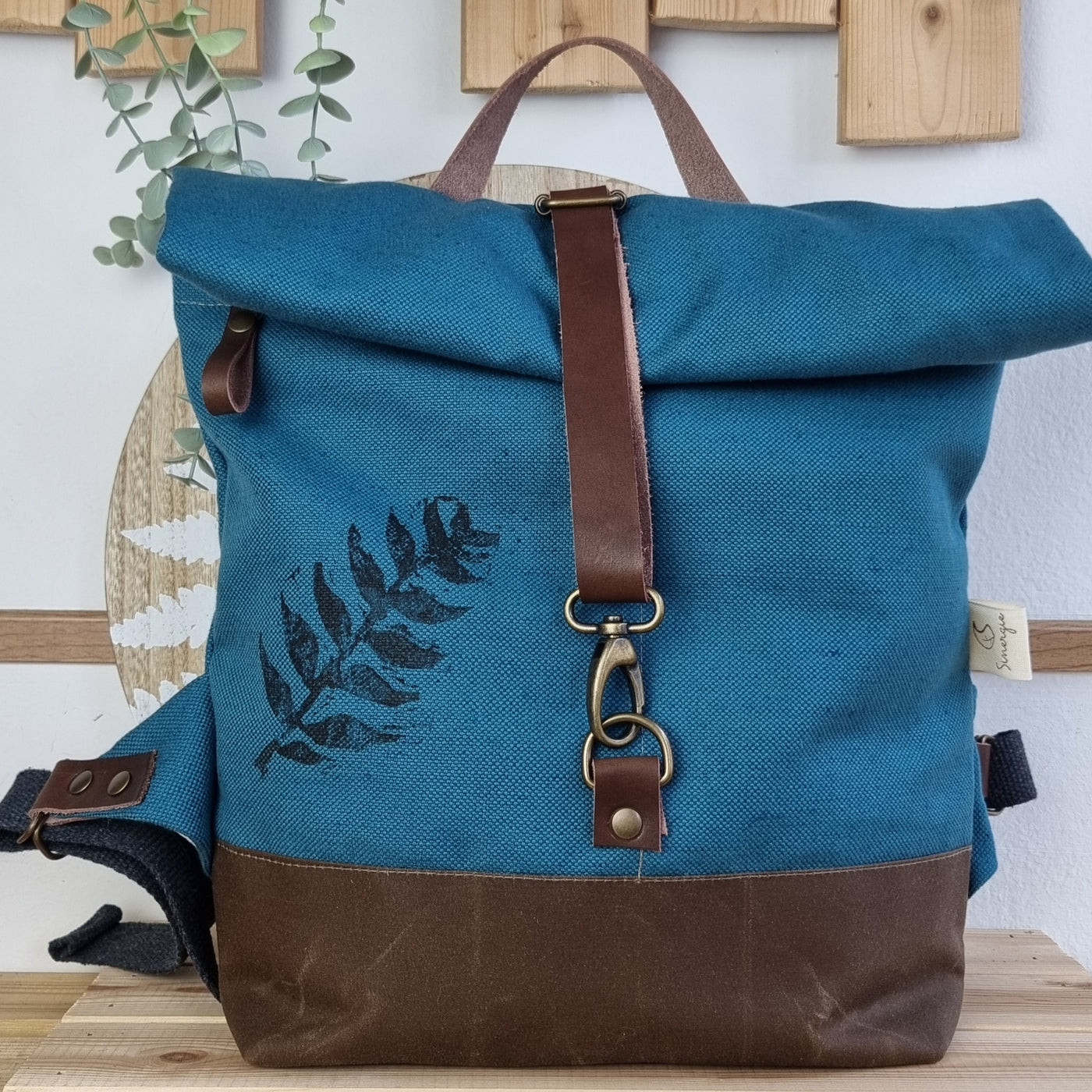 Acero zaino rolltop blu