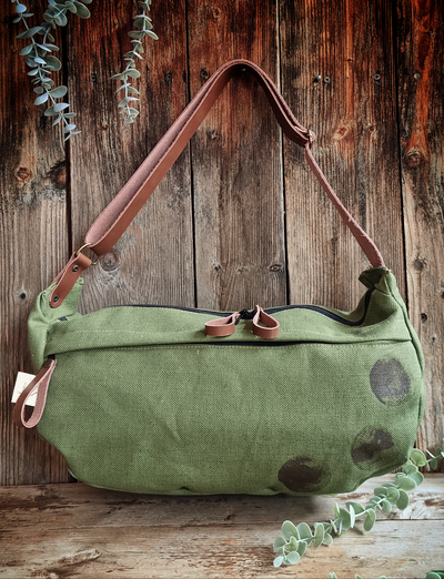 LUNA borsa a tracolla morbida verde