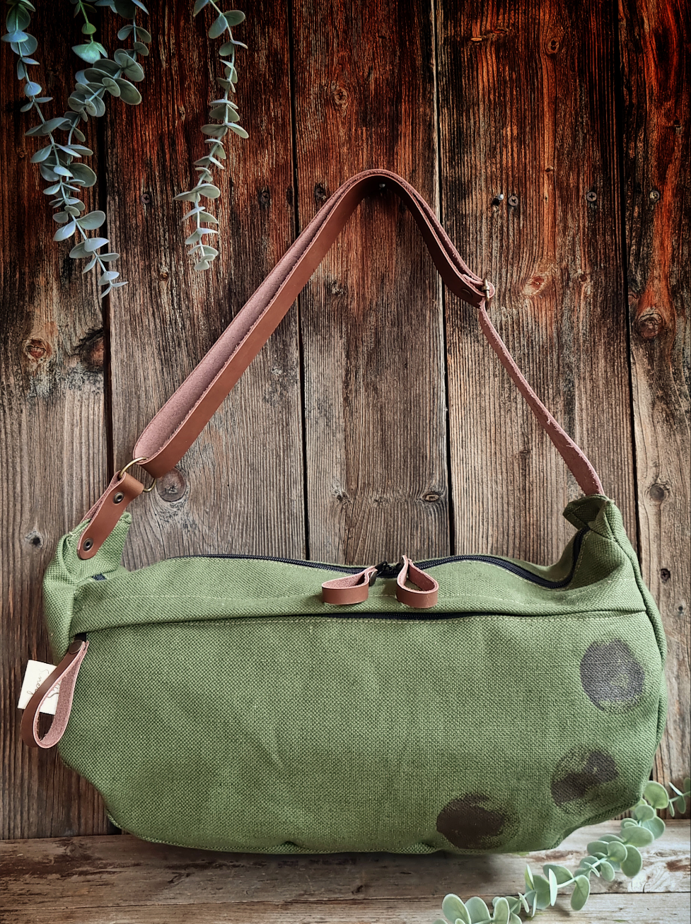 LUNA borsa a tracolla morbida verde