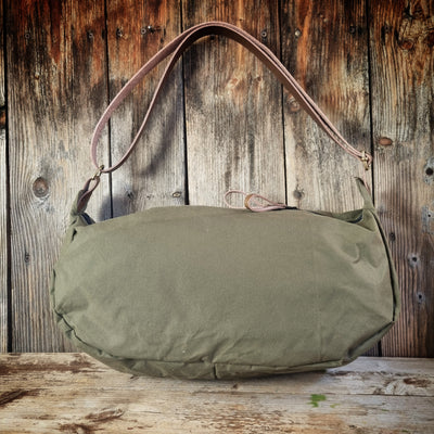 LUNA borsa a tracolla  cerata kaki